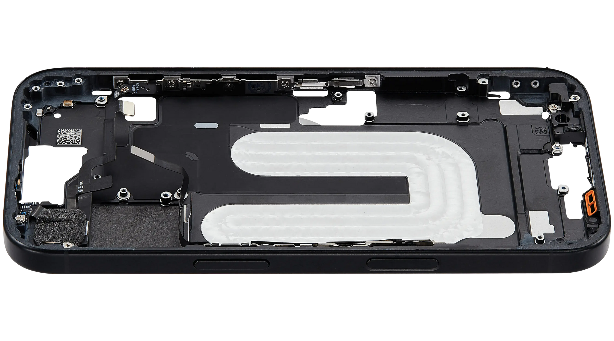 Mid-Frame Housing W/ Small Parts For iPhone 16 (US Version) (Pull) (Black)