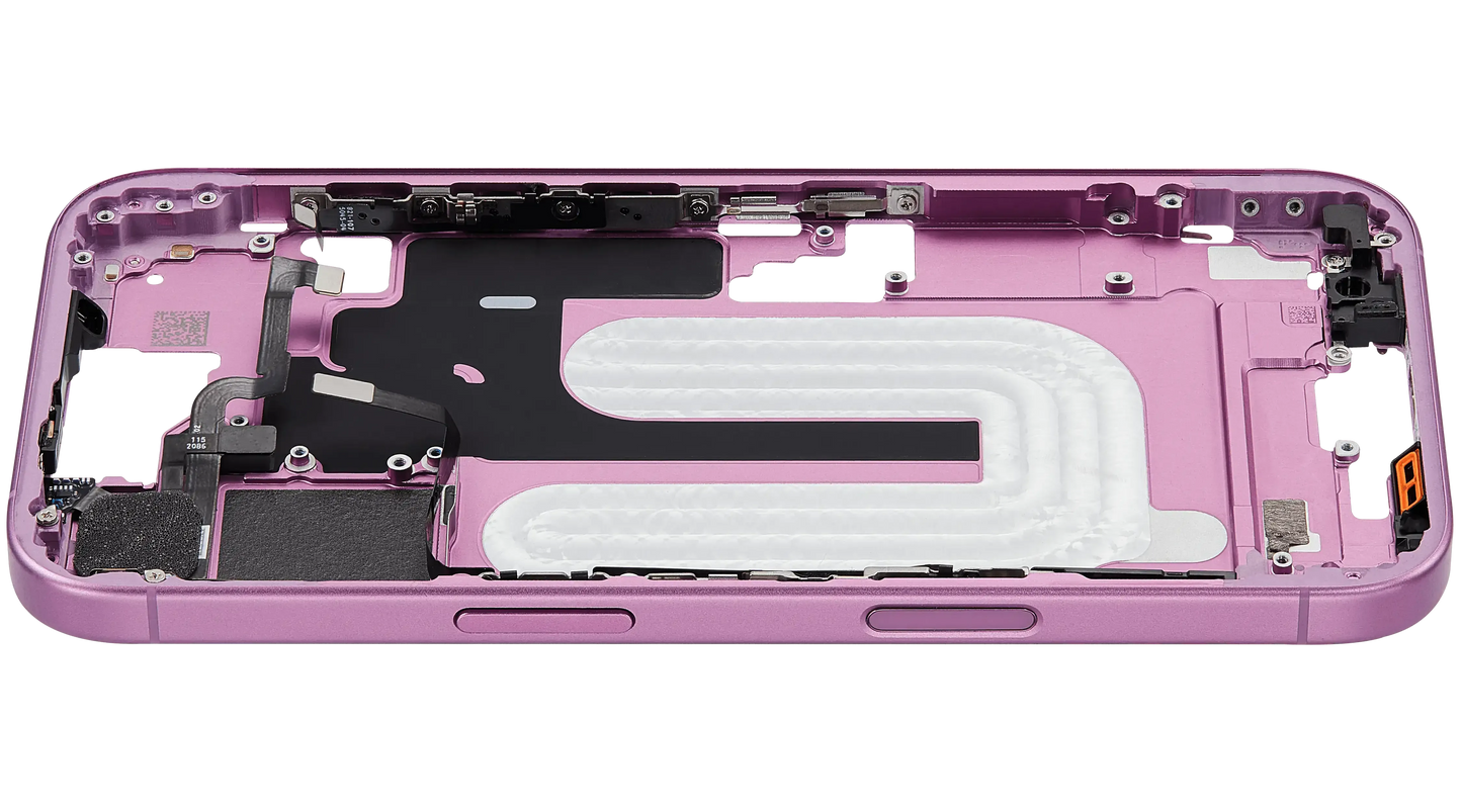 Mid-Frame Housing W/ Small Parts For iPhone 16 (US Version) (Pull) (Pink)