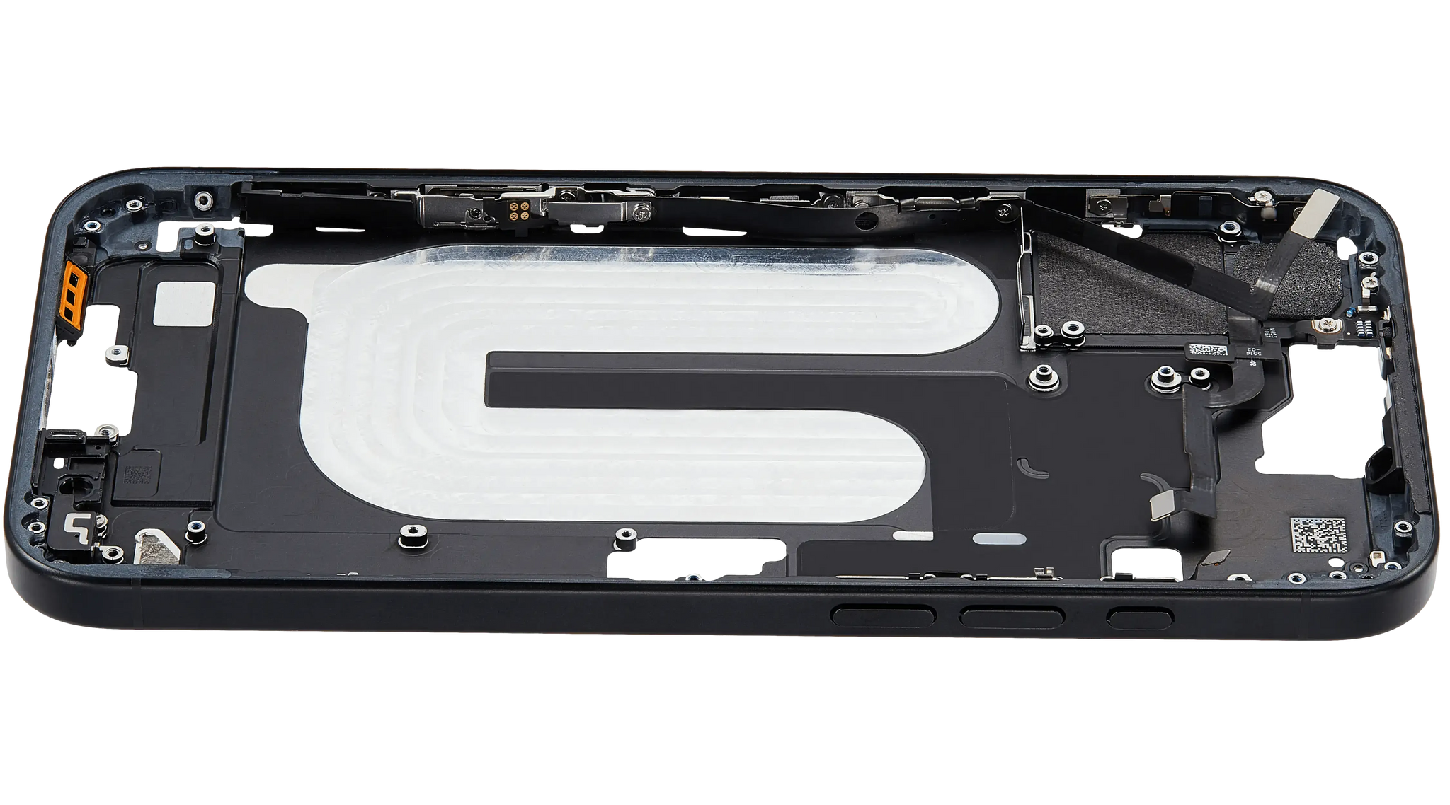 Mid-Frame Housing W/ Small Parts For iPhone 16 Plus (US Version) (Pull) (Black)