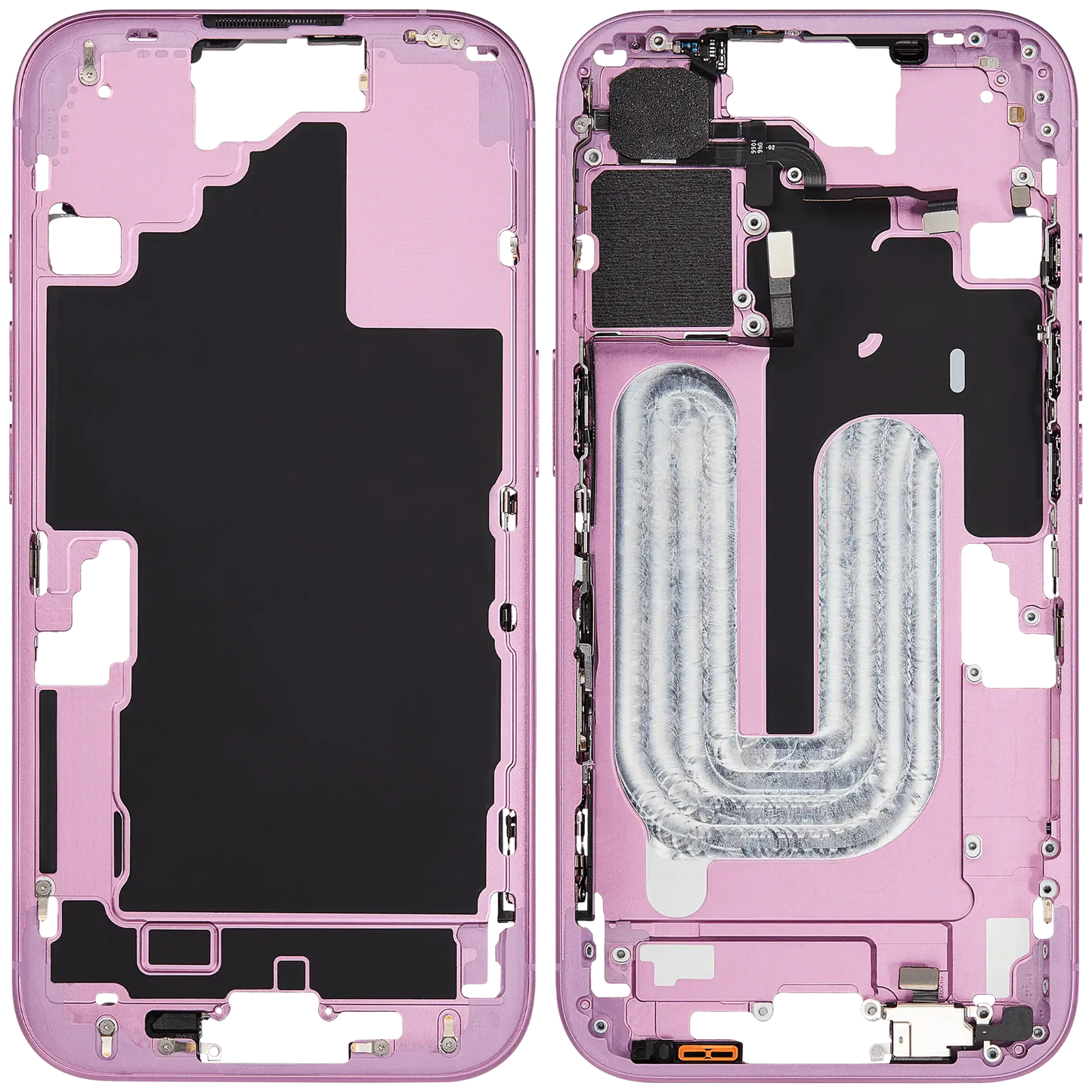 Mid-Frame Housing W/ Small Parts For iPhone 16 (EU / Global Version) (Pull) (Pink)