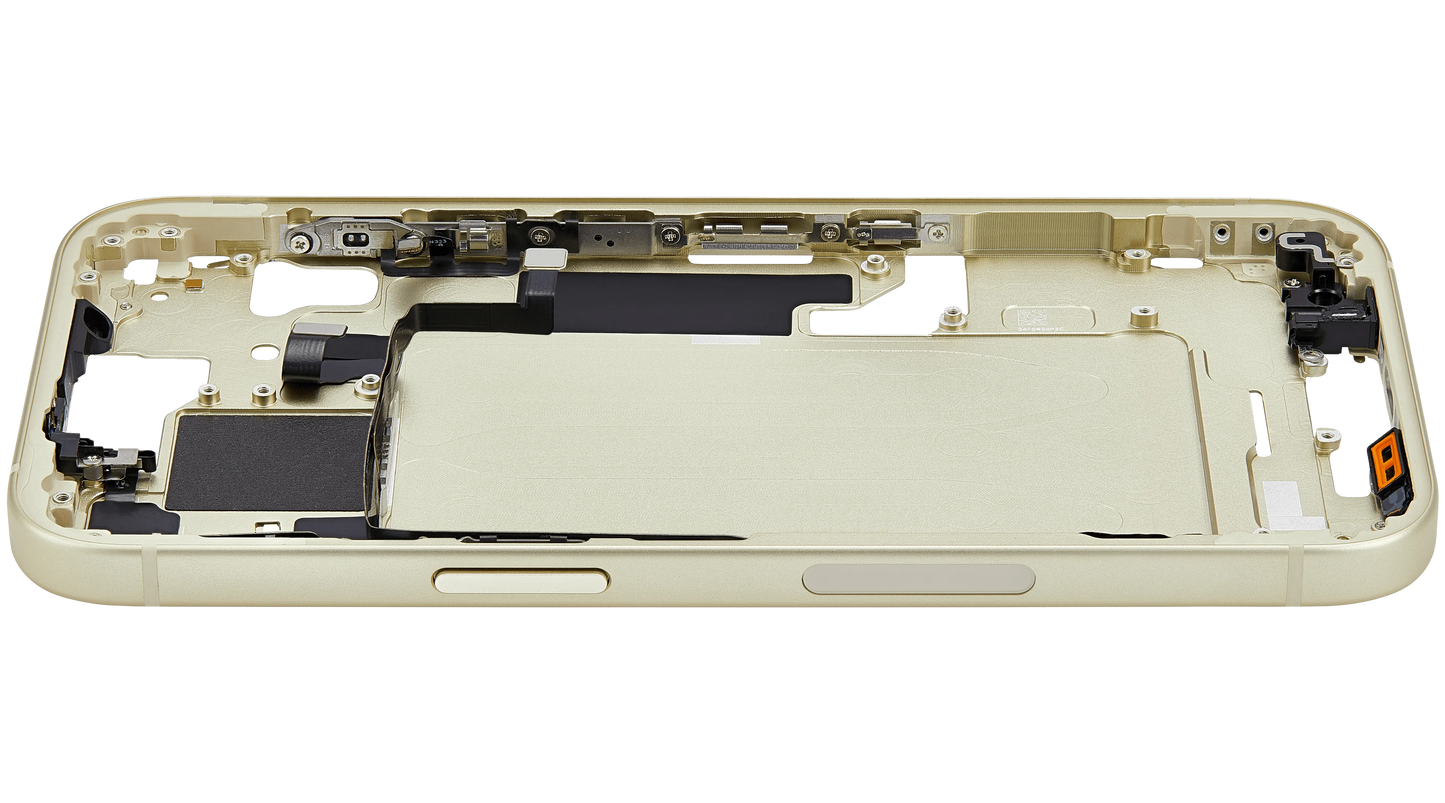 Mid-Frame Housing W/ Small Parts For iPhone 15 (US Version) (Pull) (Yellow)