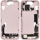 Mid-Frame Housing W/ Charging Port Flex & Small Parts For iPhone 15 (EU / Global Version) (Pull) (Pink)