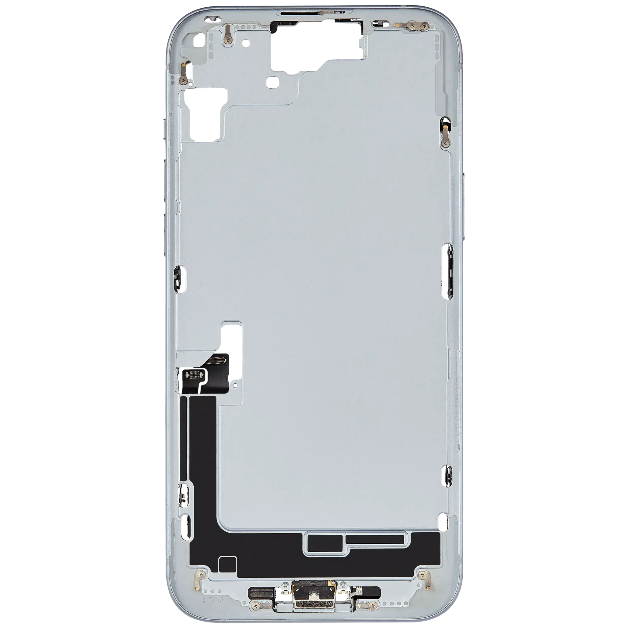 Mid-Frame Housing W/ Charging Port Flex & Small Parts For iPhone 15 Plus (EU / Global Version) (Pull) (Blue)