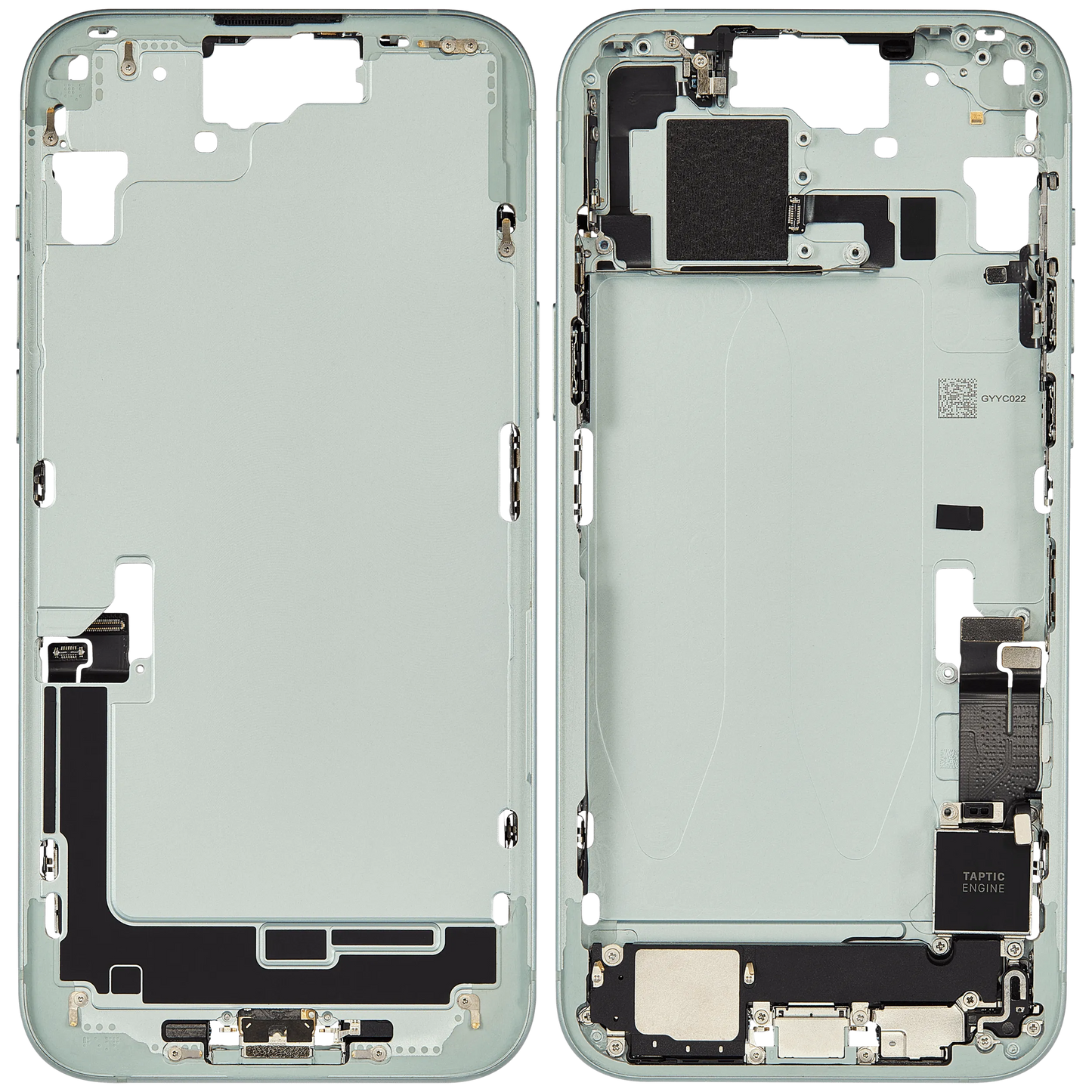 Mid-Frame Housing W/ Charging Port Flex & Small Parts For iPhone 15 Plus (EU / Global Version) (Pull) (Green)