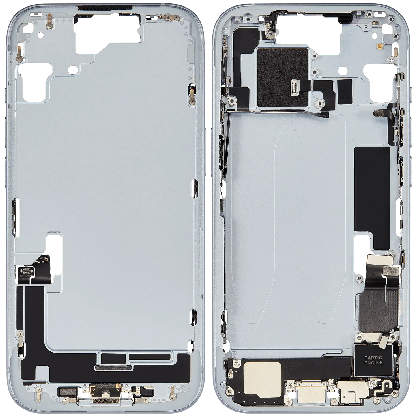 Mid-Frame Housing W/ Charging Port Flex & Small Parts For iPhone 15 (EU / Global Version) (Pull) (Blue)