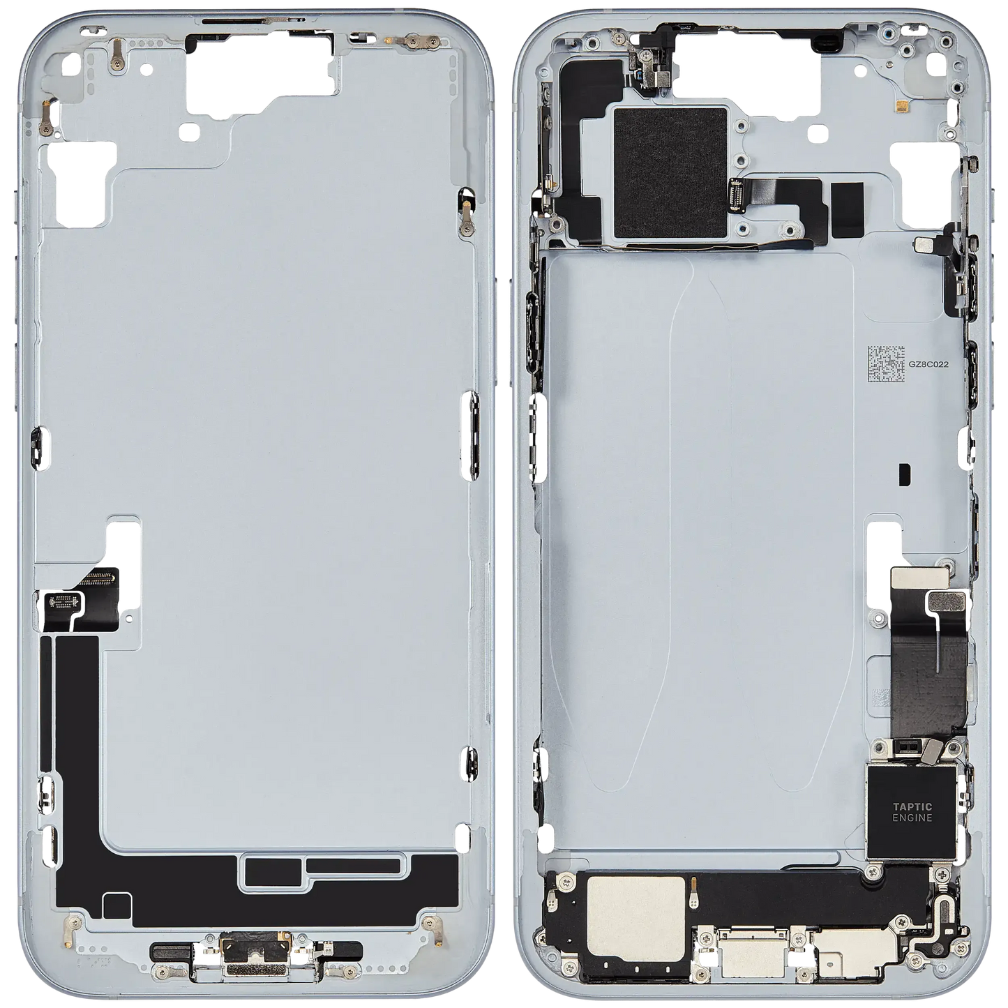 Mid-Frame Housing W/ Charging Port Flex & Small Parts For iPhone 15 Plus (EU / Global Version) (Pull) (Blue)