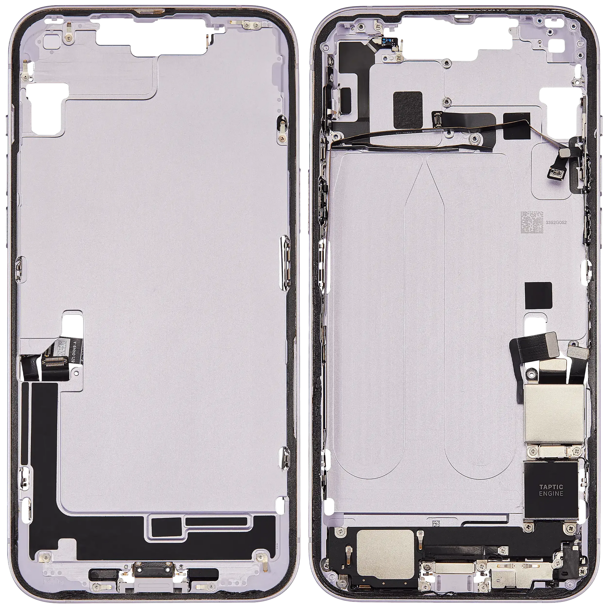 Mid-Frame Housing W/ Charging Port Flex & Small Parts For iPhone 14 Plus (US Version) (Pull) (Purple)