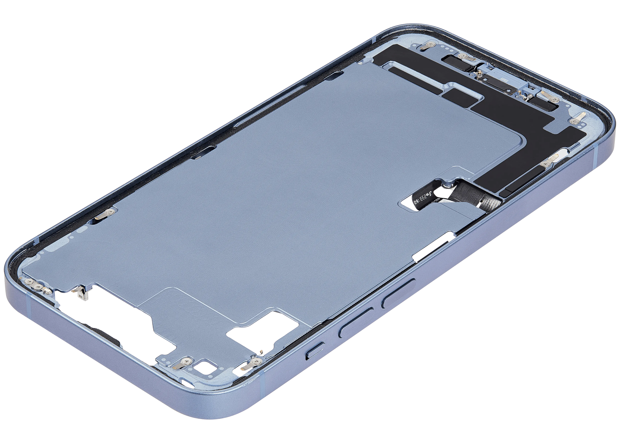 Mid-Frame Housing W/ Charging Port Flex & Small Parts For iPhone 14 (US Version) (Pull (Blue)