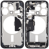 Mid-Frame Housing W/ Charging Port Flex & Small Parts For iPhone 15 Pro (EU / Global Version) (Pull) (Blue Titanium)