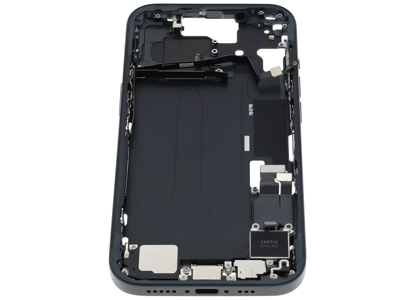 Mid-Frame Housing W/ Charging Port Flex & Small Parts For iPhone 15 (US Version) (Pull) (Black)