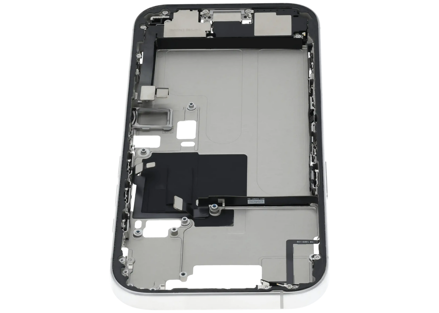 Mid-Frame Housing W/ Charging Port Flex & Small Parts For iPhone 16 Pro (EU / Global Version) (Pull) (White Titanium)