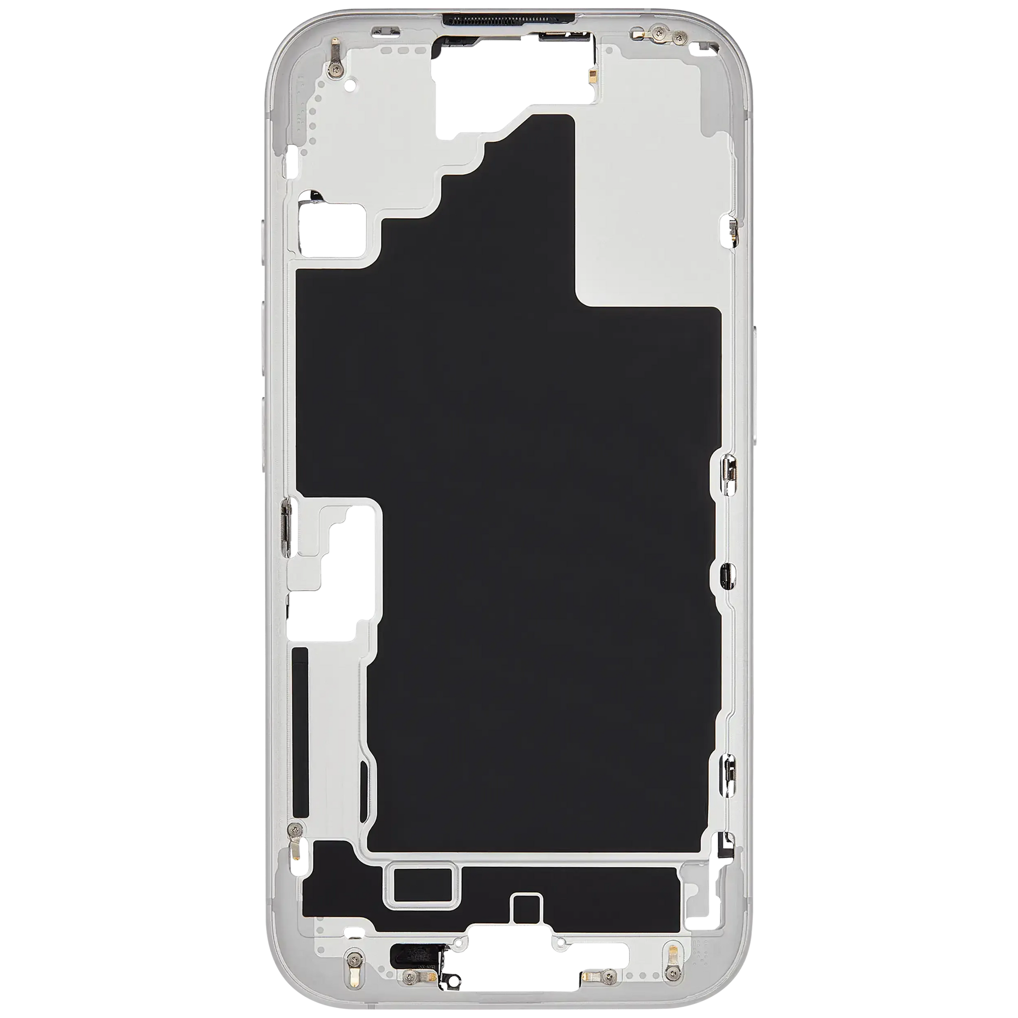 Mid-Frame Housing W/ Small Parts For iPhone 16 (EU / Global Version) (Pull) (White)