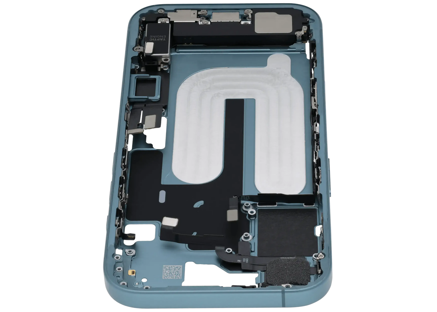 Mid-Frame Housing W/ Charging Port Flex & Small Parts For iPhone 16 (EU / Global Version) (Pull) (Teal)