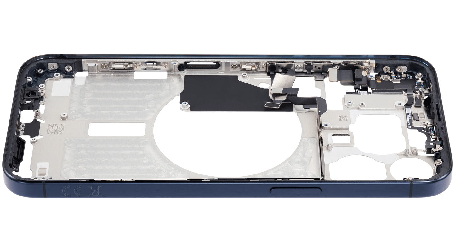 Mid-Frame Housing W/ Small Parts For iPhone 15 Pro Max (EU / Global Version) ( Pull) (Blue Titanium)