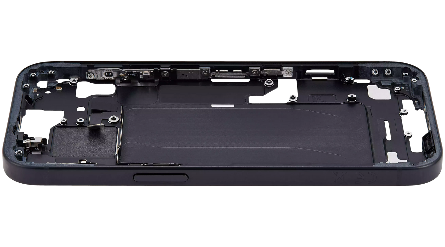 Mid-Frame Housing W/ Small Parts For iPhone 15 (EU / Global Version) (Pull) (Black)