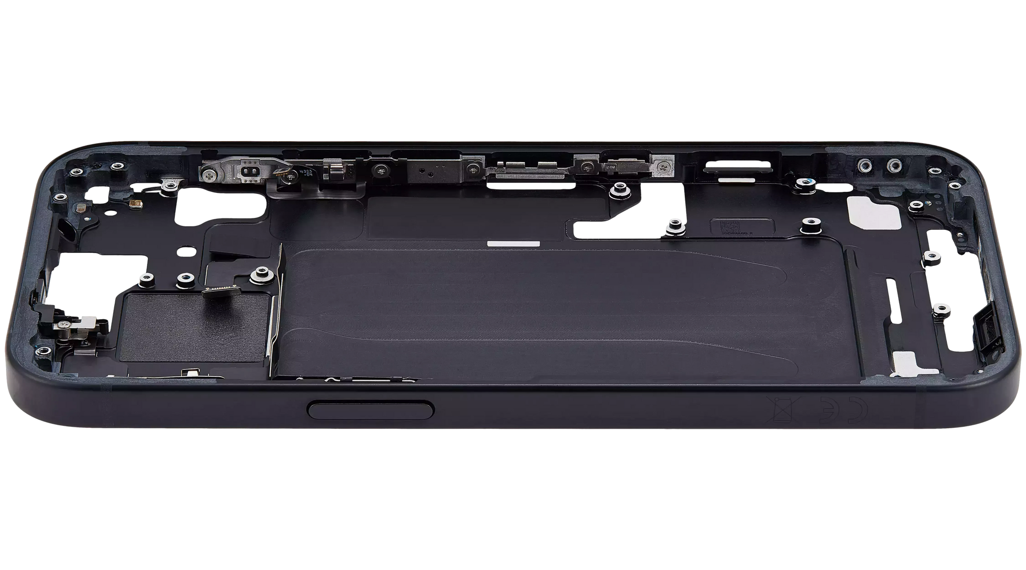 Mid-Frame Housing W/ Small Parts For iPhone 15 (EU / Global Version) (Pull) (Black)