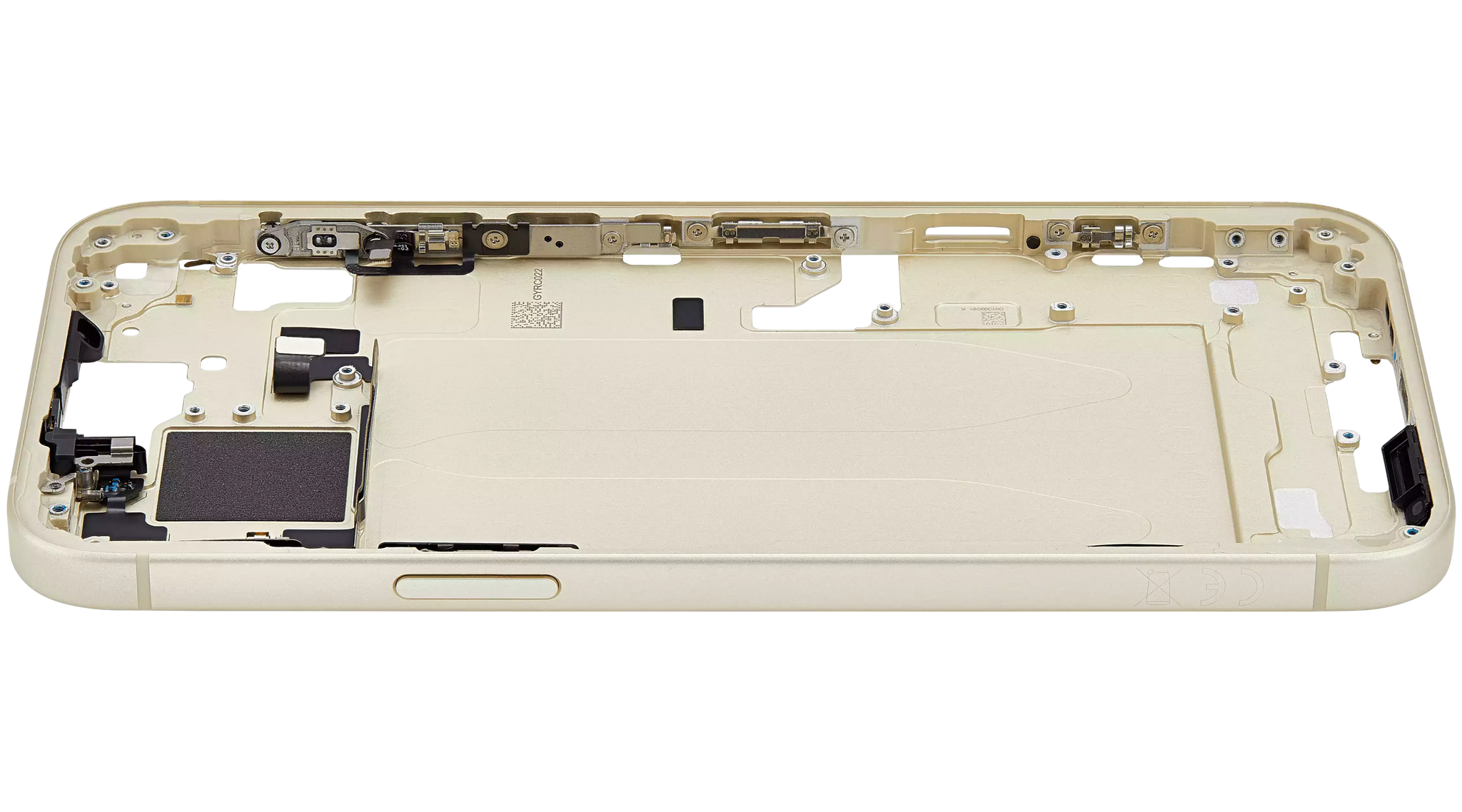 Mid-Frame Housing W/ Small Parts For iPhone 15 Plus (EU / Global Version) (Pull) (Yellow)