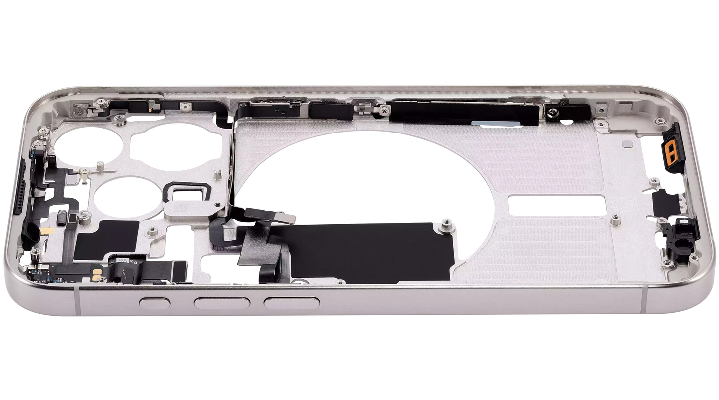 Mid-Frame Housing W/ Small Parts For iPhone 15 Pro (US Version) (Pull) (White Titanium)