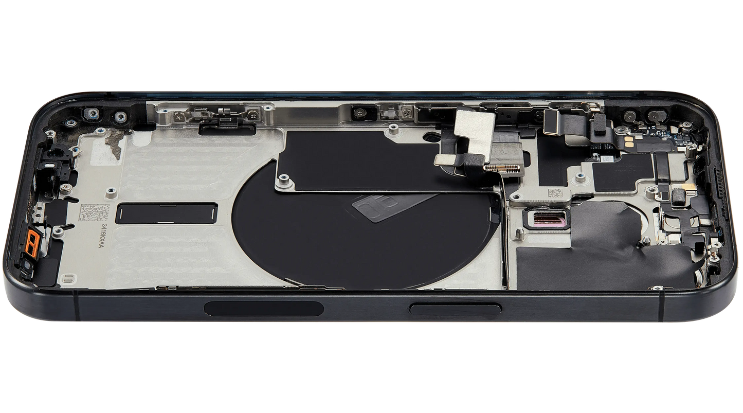 Back Housing W/ Small Parts Compatible For iPhone 15 Pro (US Version) (Pull) (Black Titanium)