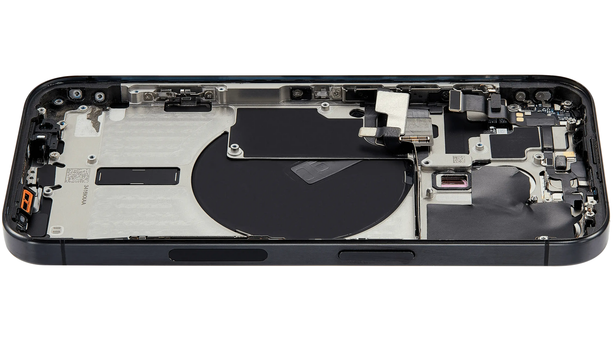 Back Housing W/ Small Parts Compatible For iPhone 15 Pro (US Version) (Pull) (Black Titanium)