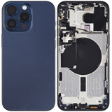 Back Housing W/ Small Parts For iPhone 15 Pro Max (US Version) (Pull) (Blue Titanium)