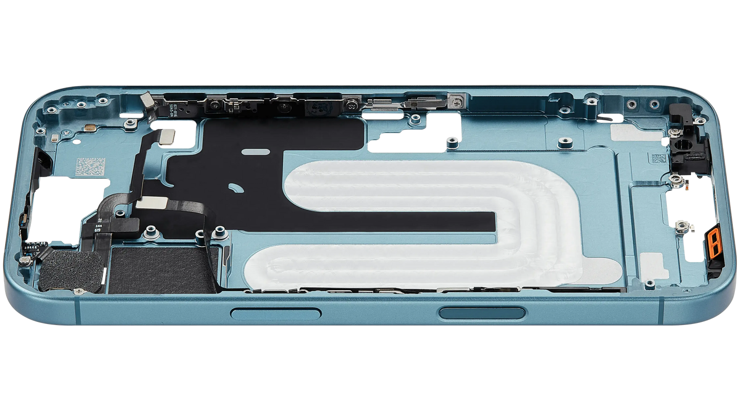 Mid-Frame Housing W/ Small Parts For iPhone 16 (US Version) (Pull) (Teal)
