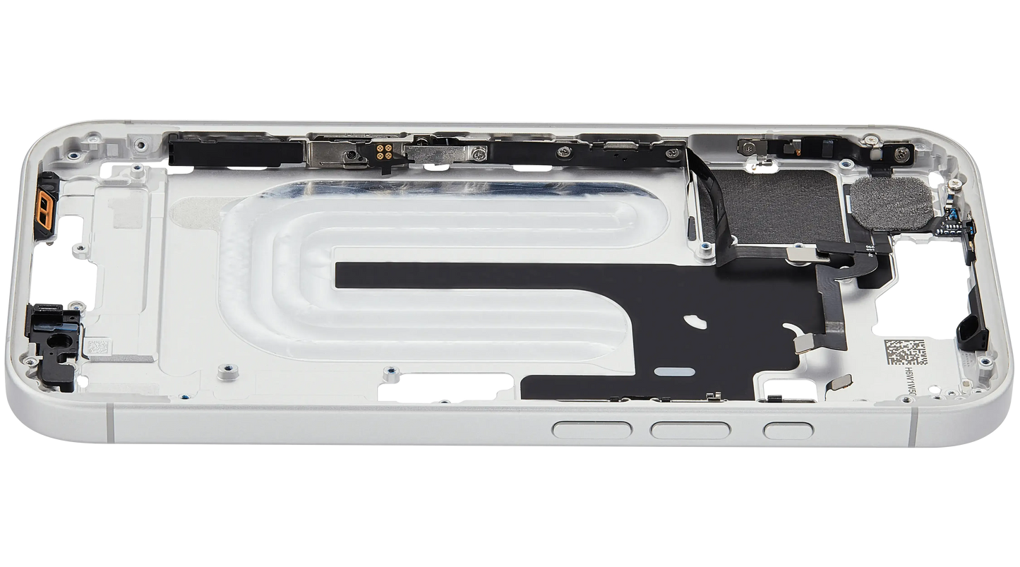 Mid-Frame Housing W/ Small Parts For iPhone 16 (US Version) (Pull) (White)
