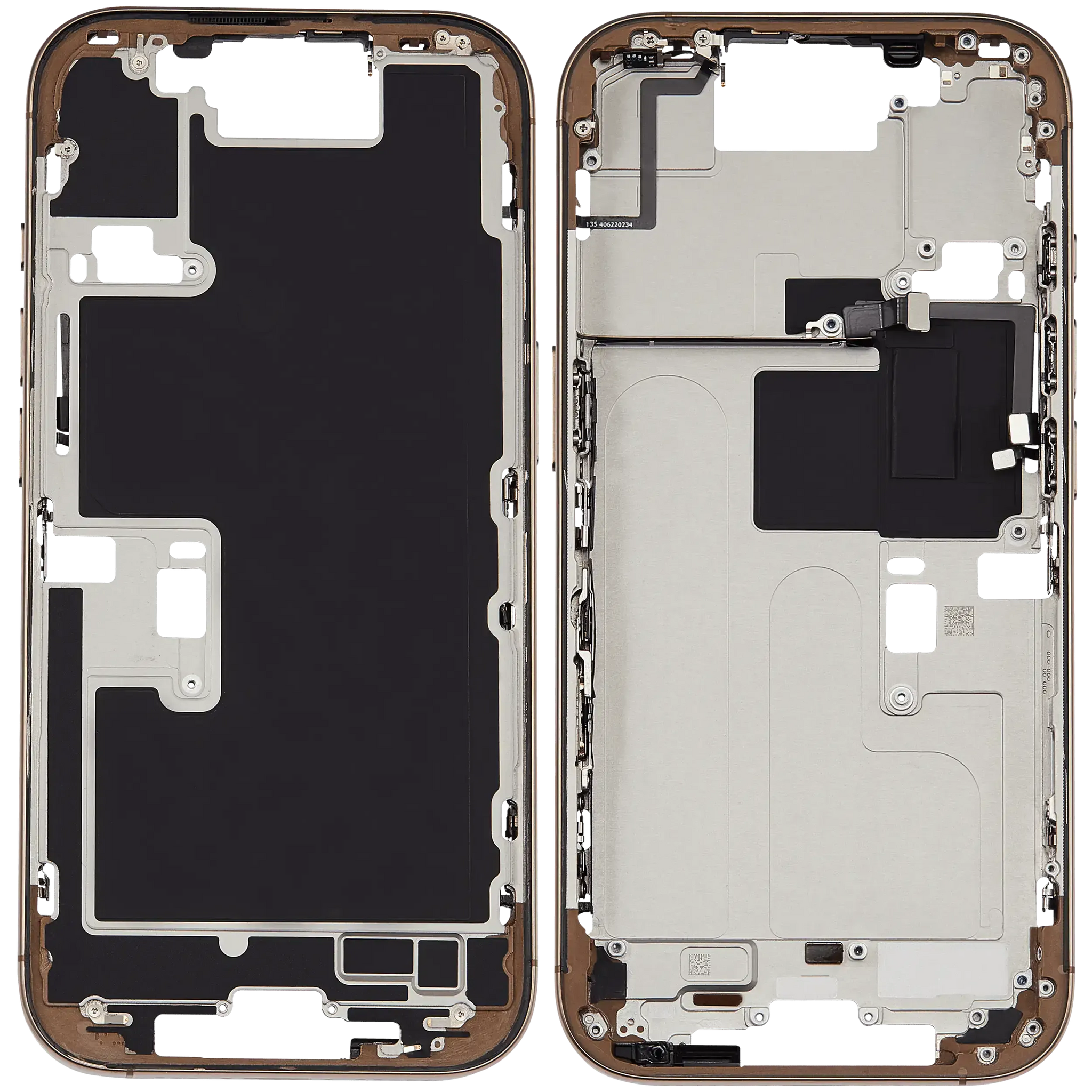 Mid-Frame Housing W/ Small Parts For iPhone 16 Pro (US Version) (Pull) (Desert Titanium)