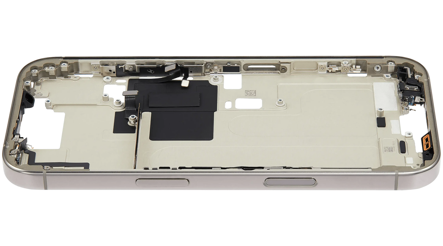 Mid-Frame Housing W/ Small Parts For iPhone 16 Pro (EU / Global Version) (Pull) (Natural Titanium)