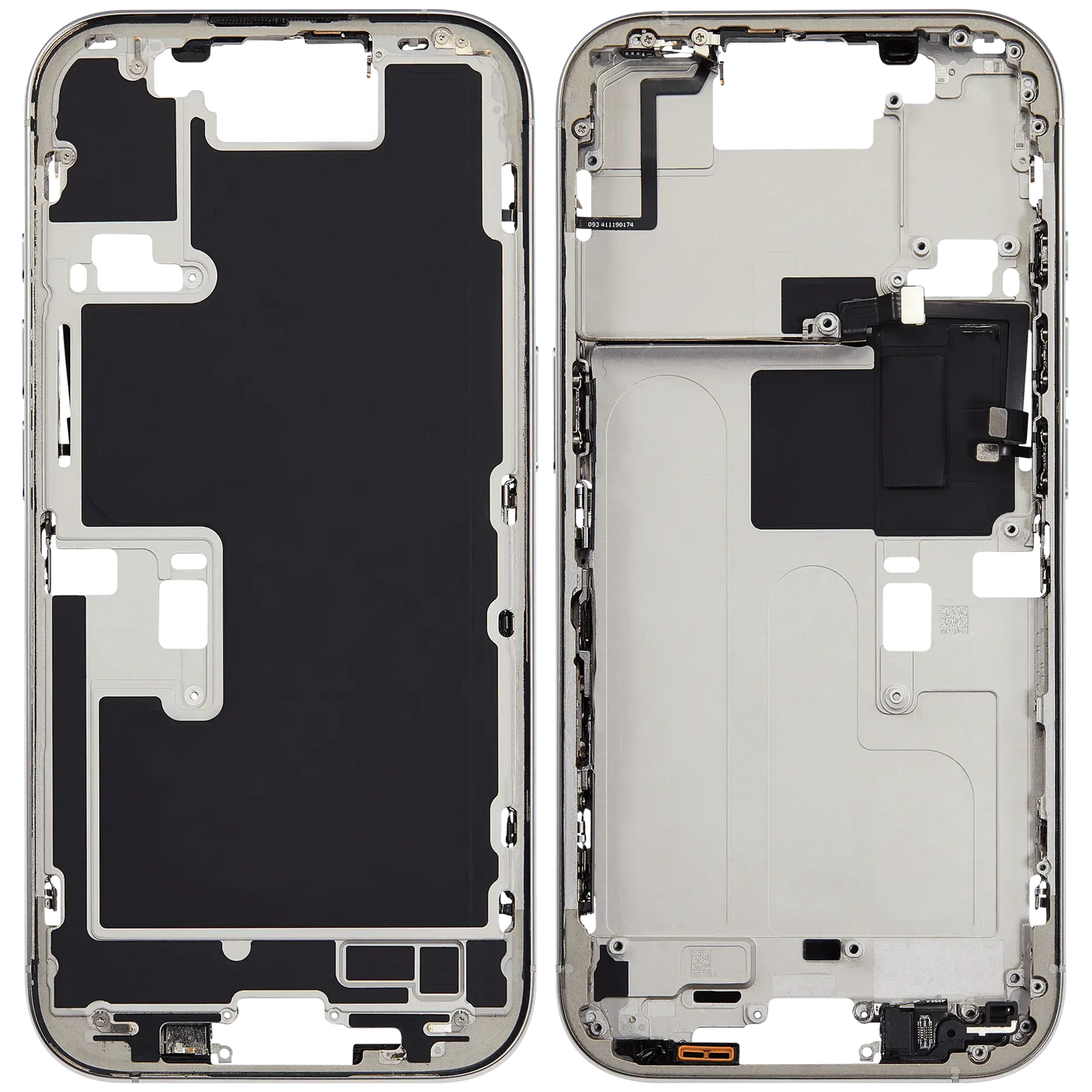 Mid-Frame Housing W/ Small Parts For iPhone 16 Pro (EU / Global Version) (Pull) (White Titanium)