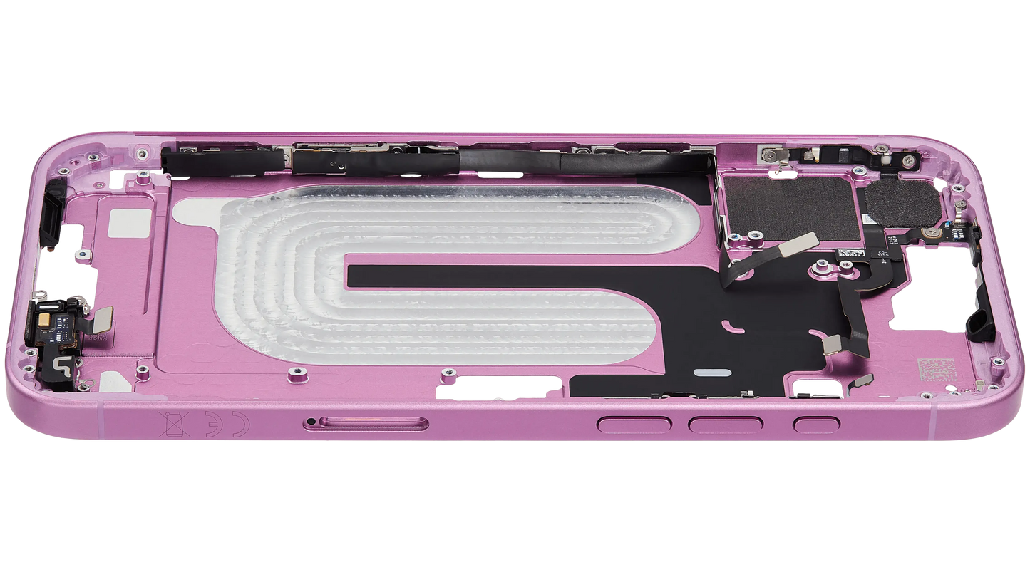 Mid-Frame Housing W/ Small Parts For iPhone 16 Plus (EU / Global Version) (Pull) (Pink)