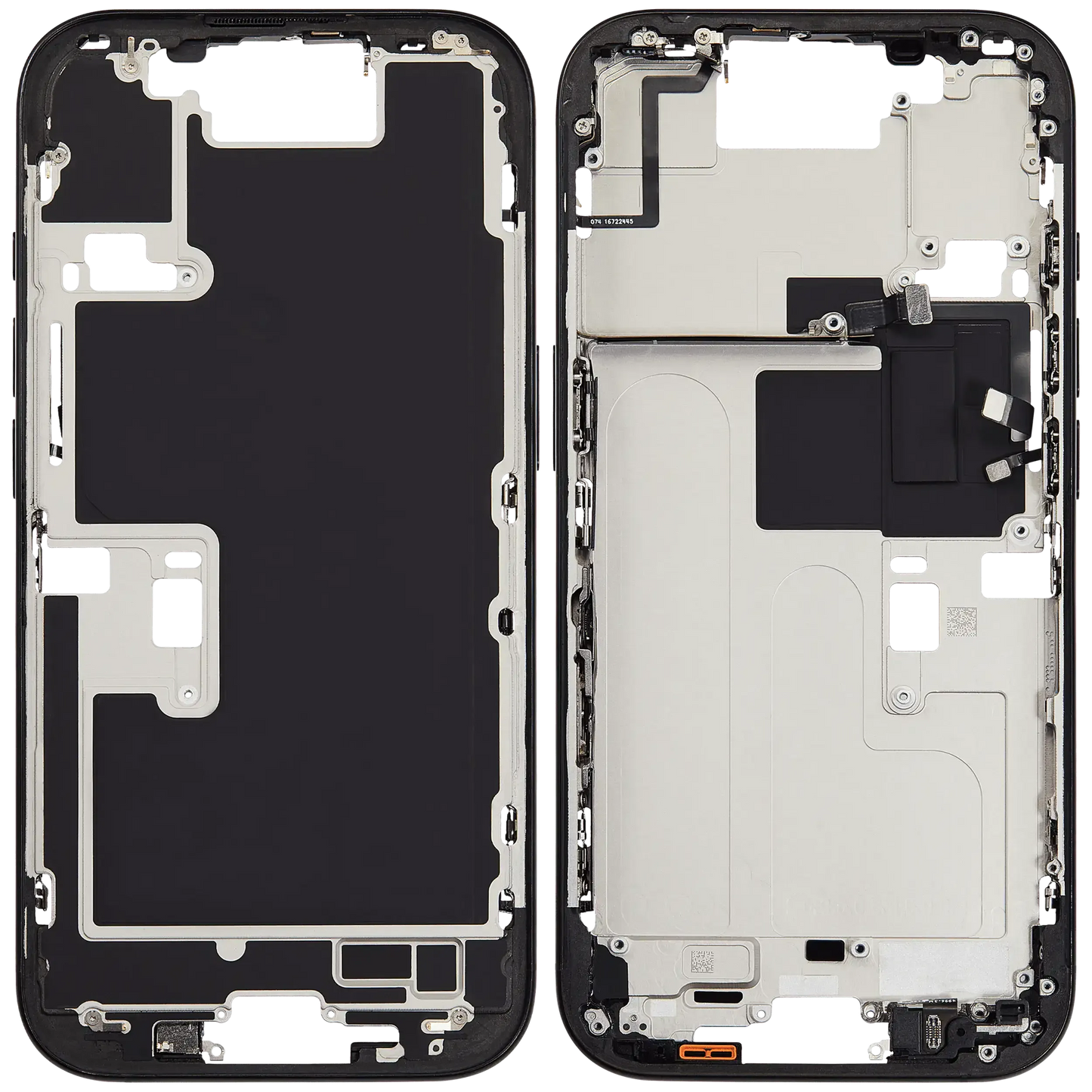 Mid-Frame Housing W/ Small Parts For iPhone 16 Pro (EU / Global Version) (Pull) (Black Titanium)