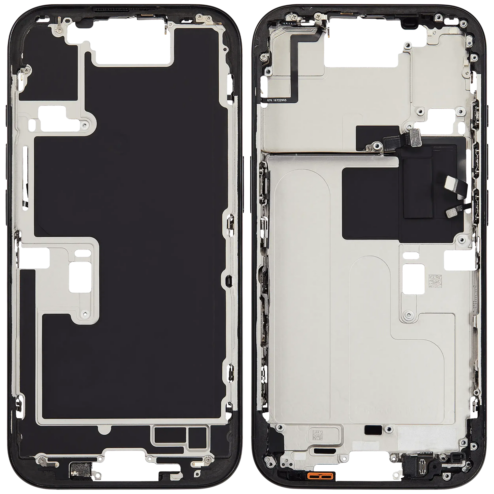 Mid-Frame Housing W/ Small Parts For iPhone 16 Pro (EU / Global Version) (Pull) (Black Titanium)