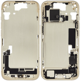 Mid-Frame Housing W/ Charging Port Flex & Small Parts For iPhone 15 (EU / Global Version) (Pull) (Yellow)