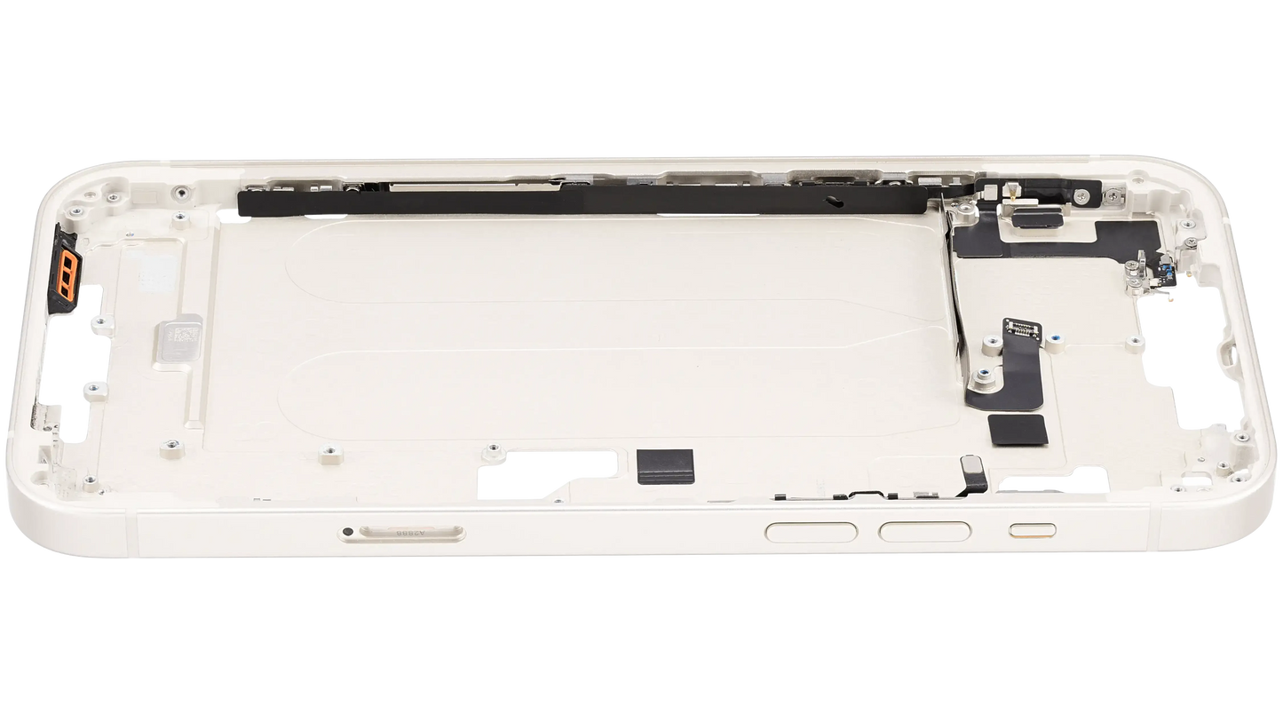 Mid-Frame Housing W/ Charging Port Flex & Small Parts For iPhone 14 Plus (EU / Global Version) (Pull) (Starlight)