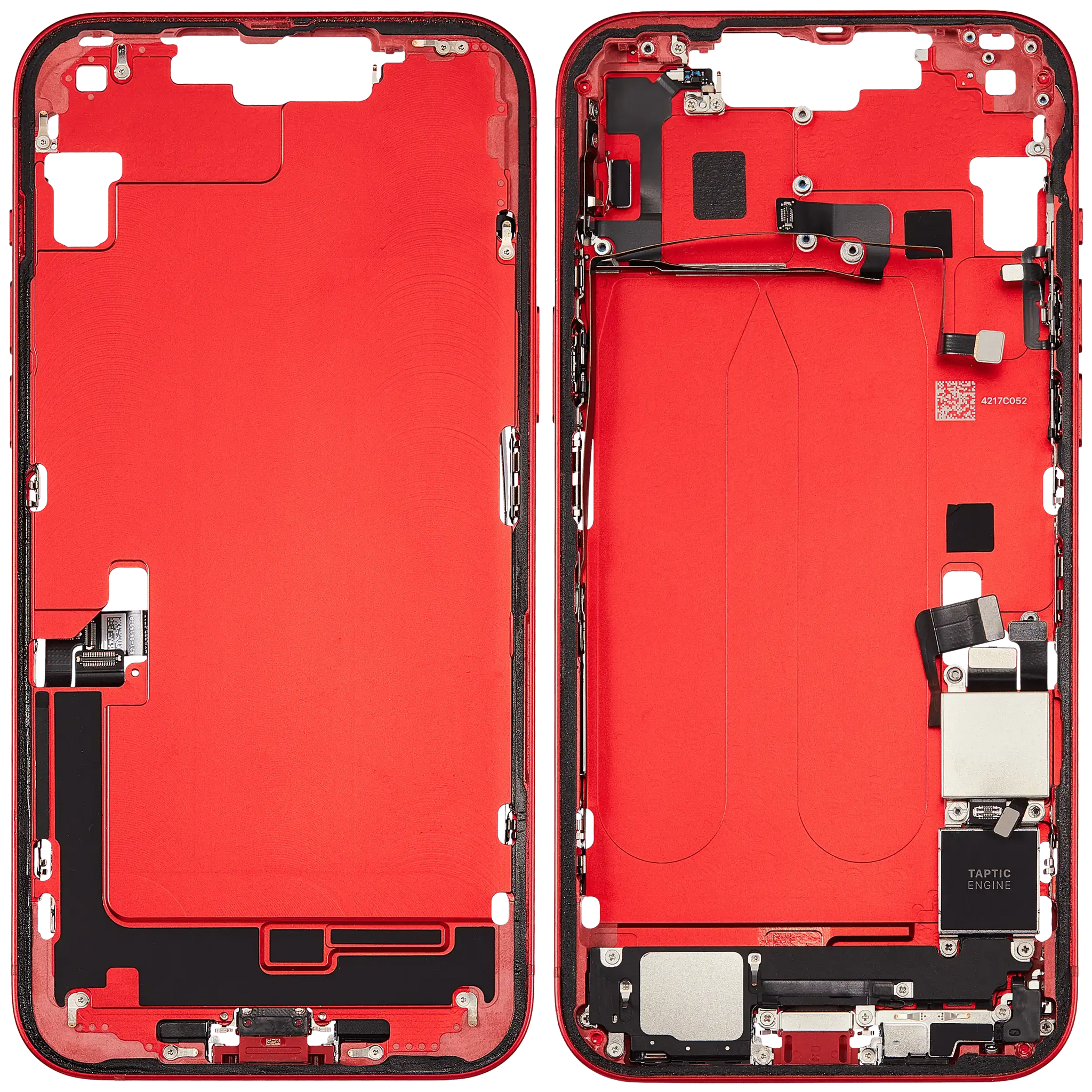 Mid-Frame Housing W/ Charging Port Flex & Small Parts For iPhone 14 Plus (US Version) (Pull) (Red)