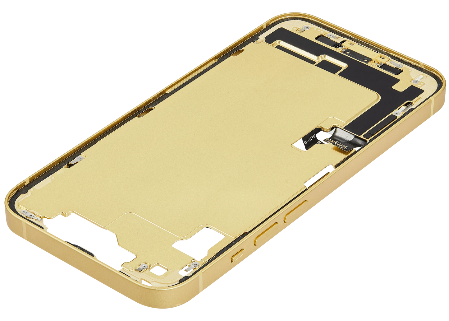 Mid-Frame Housing W/ Charging Port Flex & Small Parts For iPhone 14 (US Version) (Pull) (Yellow)