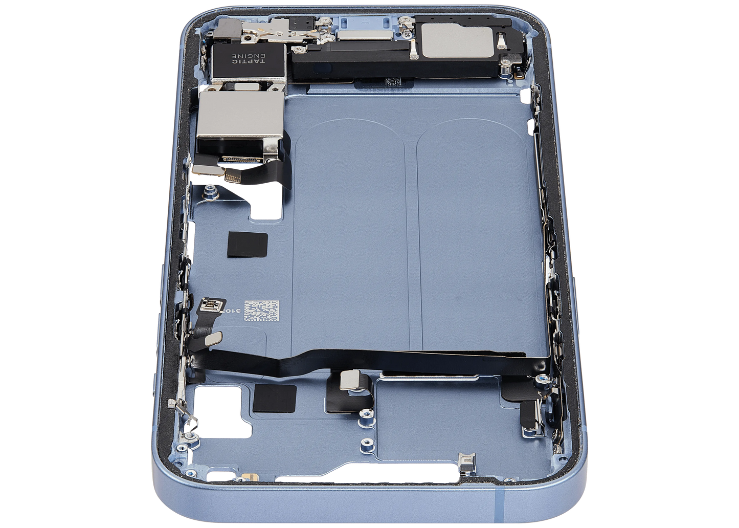 Mid-Frame Housing W/ Charging Port Flex & Small Parts For iPhone 14 (US Version) (Pull) (Blue)