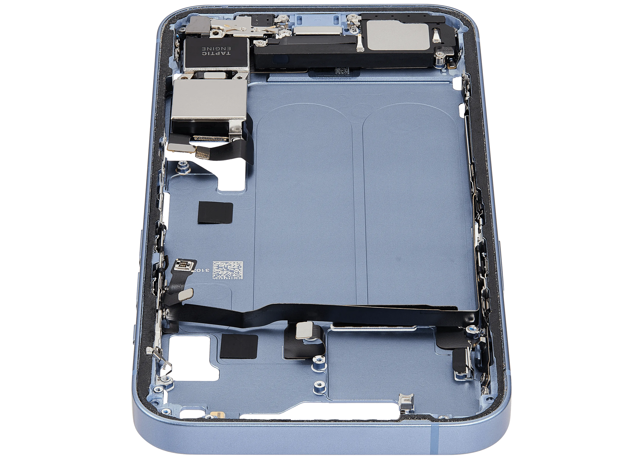 Mid-Frame Housing W/ Charging Port Flex & Small Parts For iPhone 14 (US Version) (Pull) (Blue)