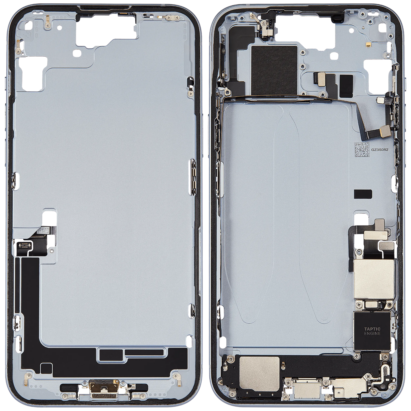 Mid-Frame Housing W/ Charging Port Flex & Small Parts For iPhone 15 Plus (US Version) (Pull) (Blue)