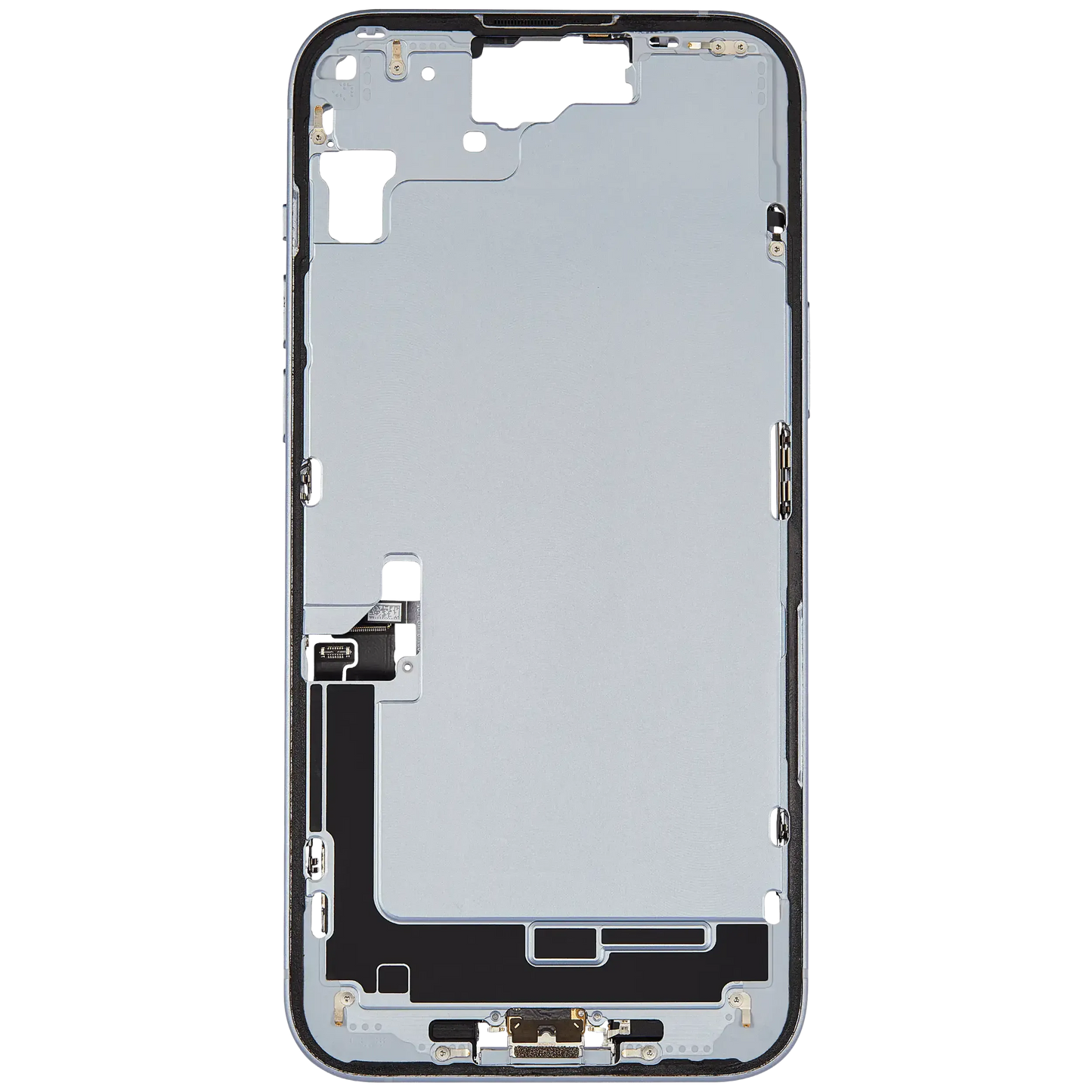 Mid-Frame Housing W/ Charging Port Flex & Small Parts For iPhone 15 Plus (US Version) (Pull) (Blue)