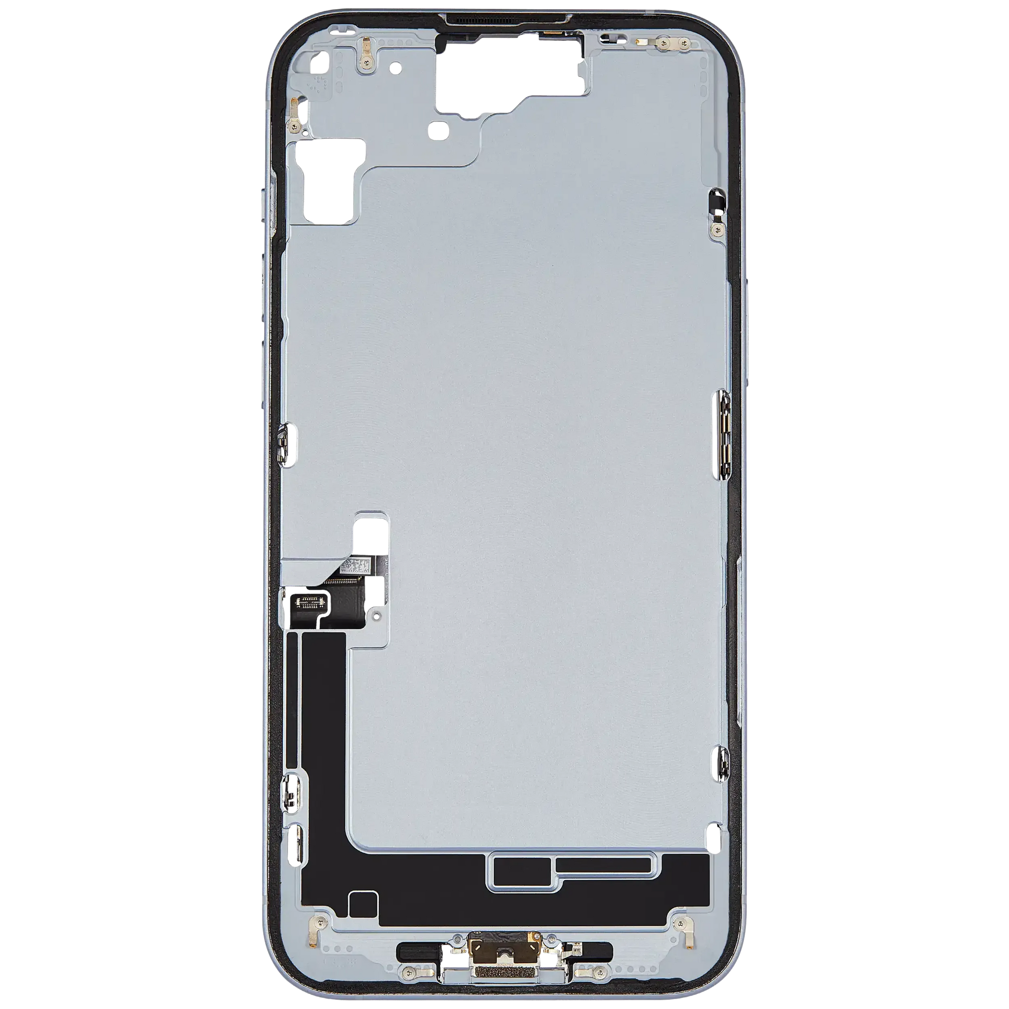 Mid-Frame Housing W/ Charging Port Flex & Small Parts For iPhone 15 Plus (US Version) (Pull) (Blue)
