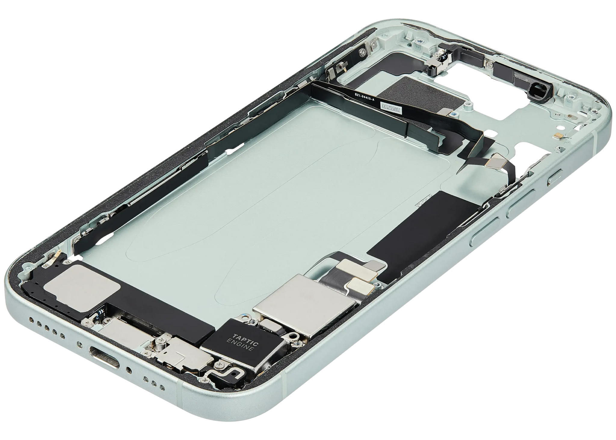 Mid-Frame Housing W/ Charging Port Flex & Small Parts For iPhone 15 (US Version) (Pull) (Green)