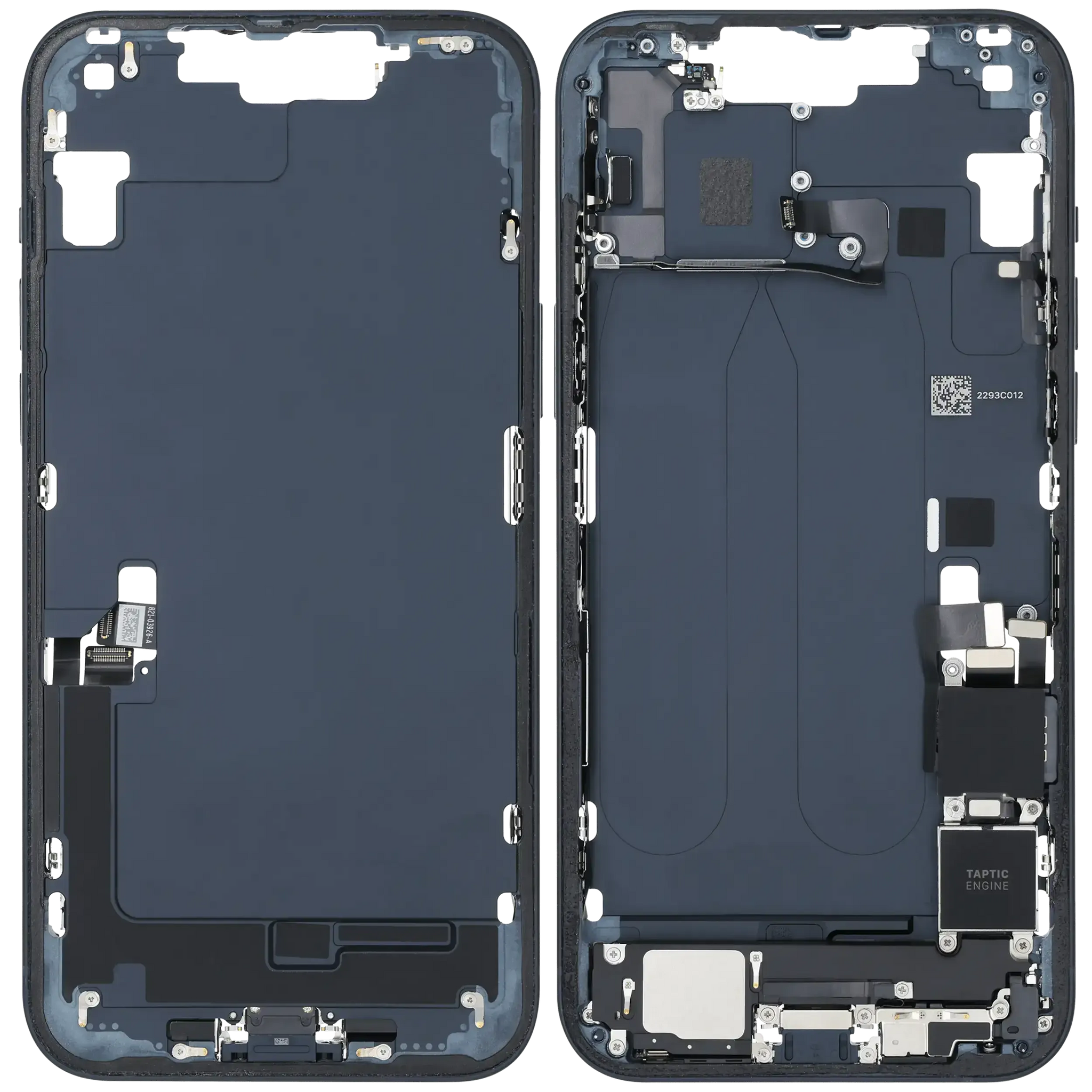 Mid-Frame Housing W/ Charging Port Flex & Small Parts For iPhone 14 Plus (EU / Global Version) (Pull) (Midnight)