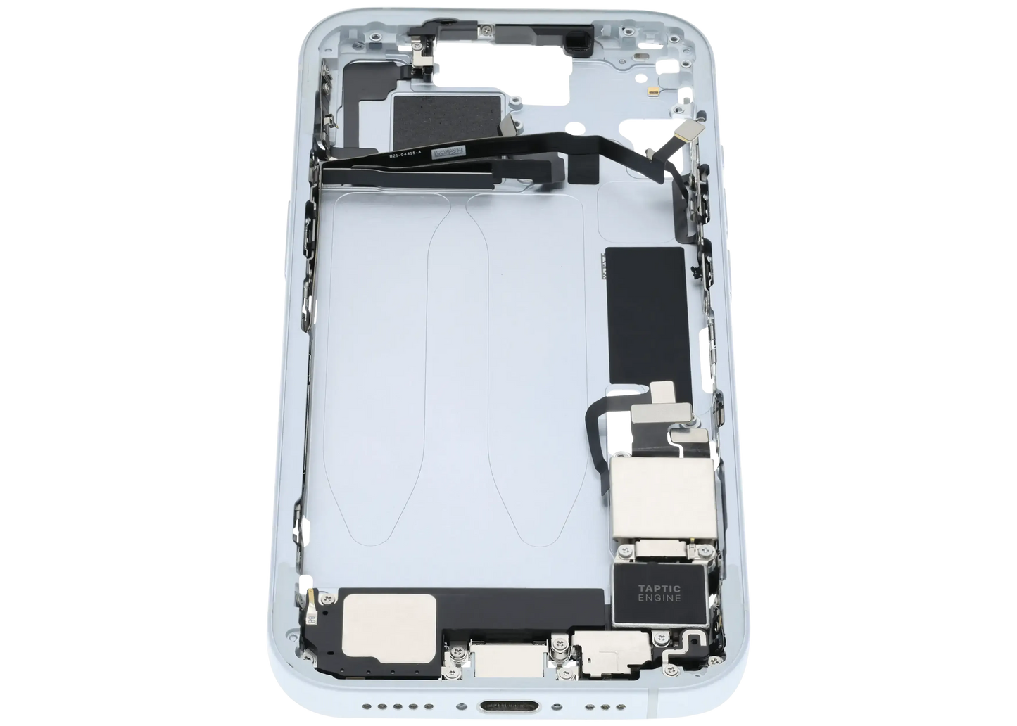 Mid-Frame Housing W/ Charging Port Flex & Small Parts For iPhone 15 (US Version) (Pull) (Blue)
