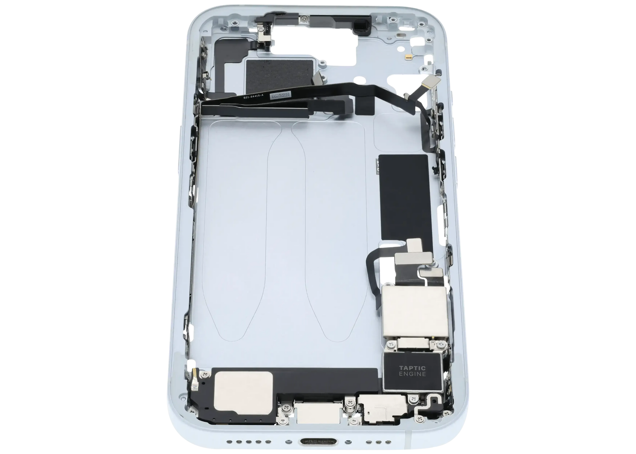 Mid-Frame Housing W/ Charging Port Flex & Small Parts For iPhone 15 (US Version) (Pull) (Blue)