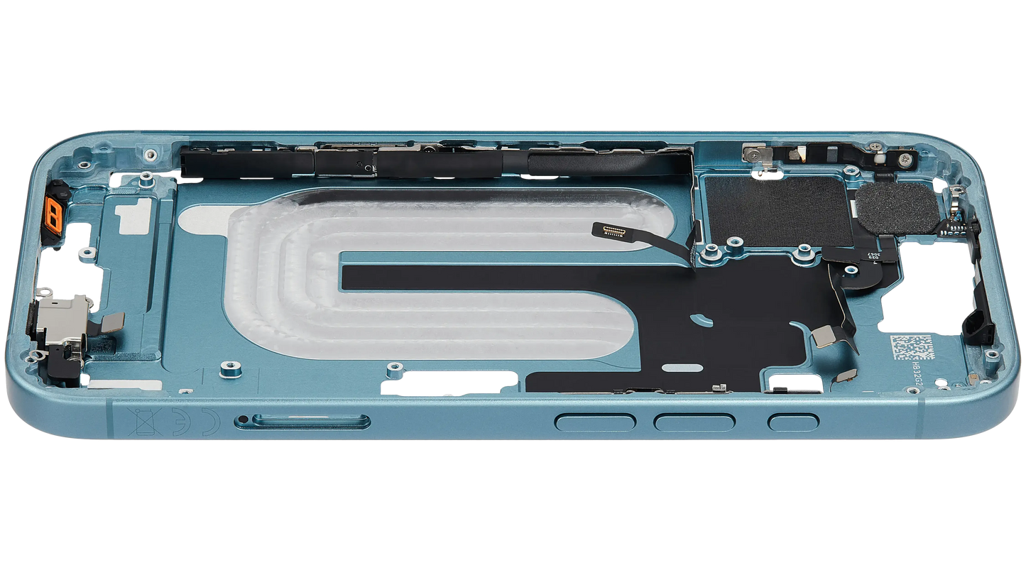 Mid-Frame Housing W/ Small Parts For iPhone 16 (EU / Global Version) (Pull) (Teal)