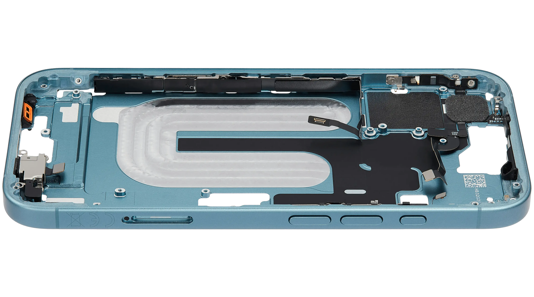 Mid-Frame Housing W/ Small Parts For iPhone 16 (EU / Global Version) (Pull) (Teal)