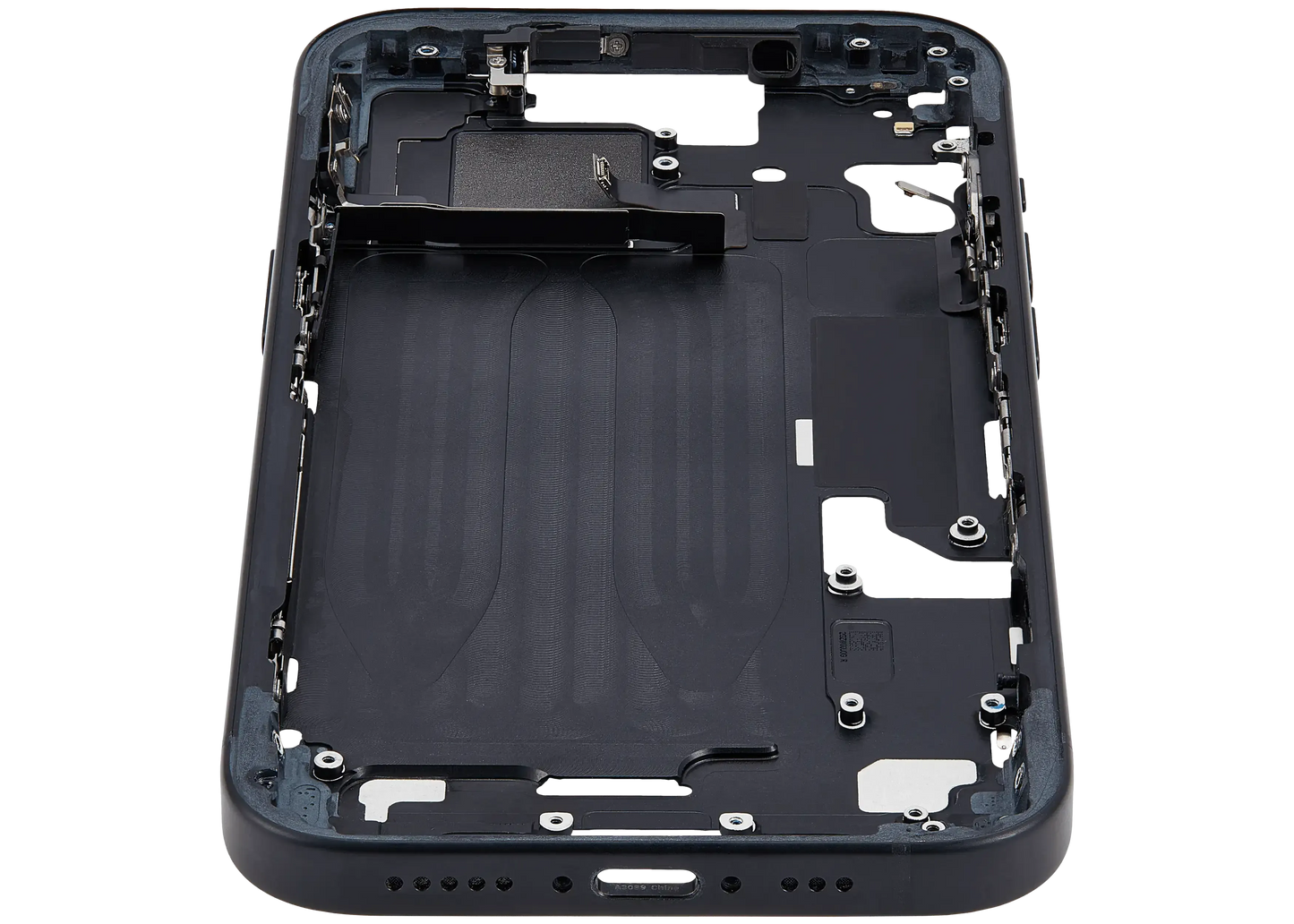 Mid-Frame Housing W/ Small Parts For iPhone 15 (EU / Global Version) (Pull) (Black)