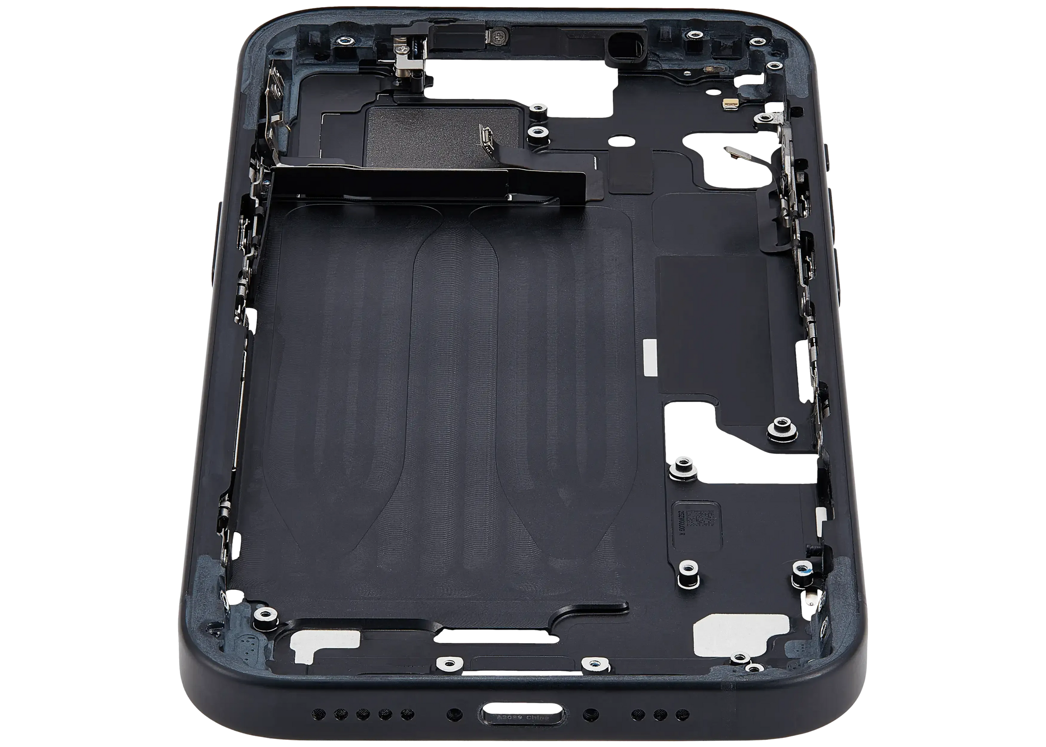 Mid-Frame Housing W/ Small Parts For iPhone 15 (EU / Global Version) (Pull) (Black)
